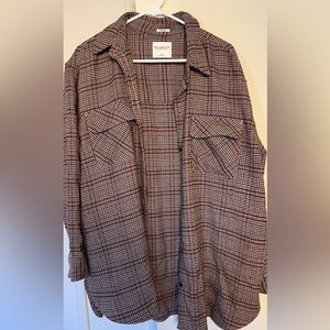 Abercrombie Oversized Flannel Shirt Jacket XL